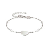 Nomination MESSAGGI D'AMORE Armband mit individuell gravierter Plakette aus 925er Silber, mit Cubic Zirkonia verziert (022_Herz)